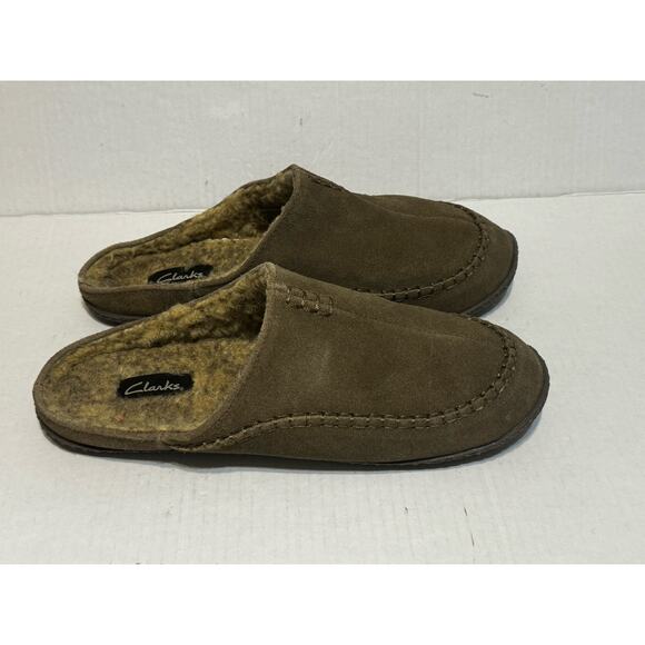 Clarks Men's Slippers 12W Leather Upper - Picture 2 of 9